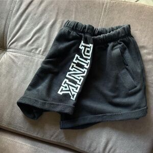 PINK Victoria's Secret Black Lounge Shorts